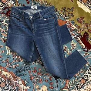 PAIGE Skyline Skinny Crop Women's Dark Blue Ankle Jeans